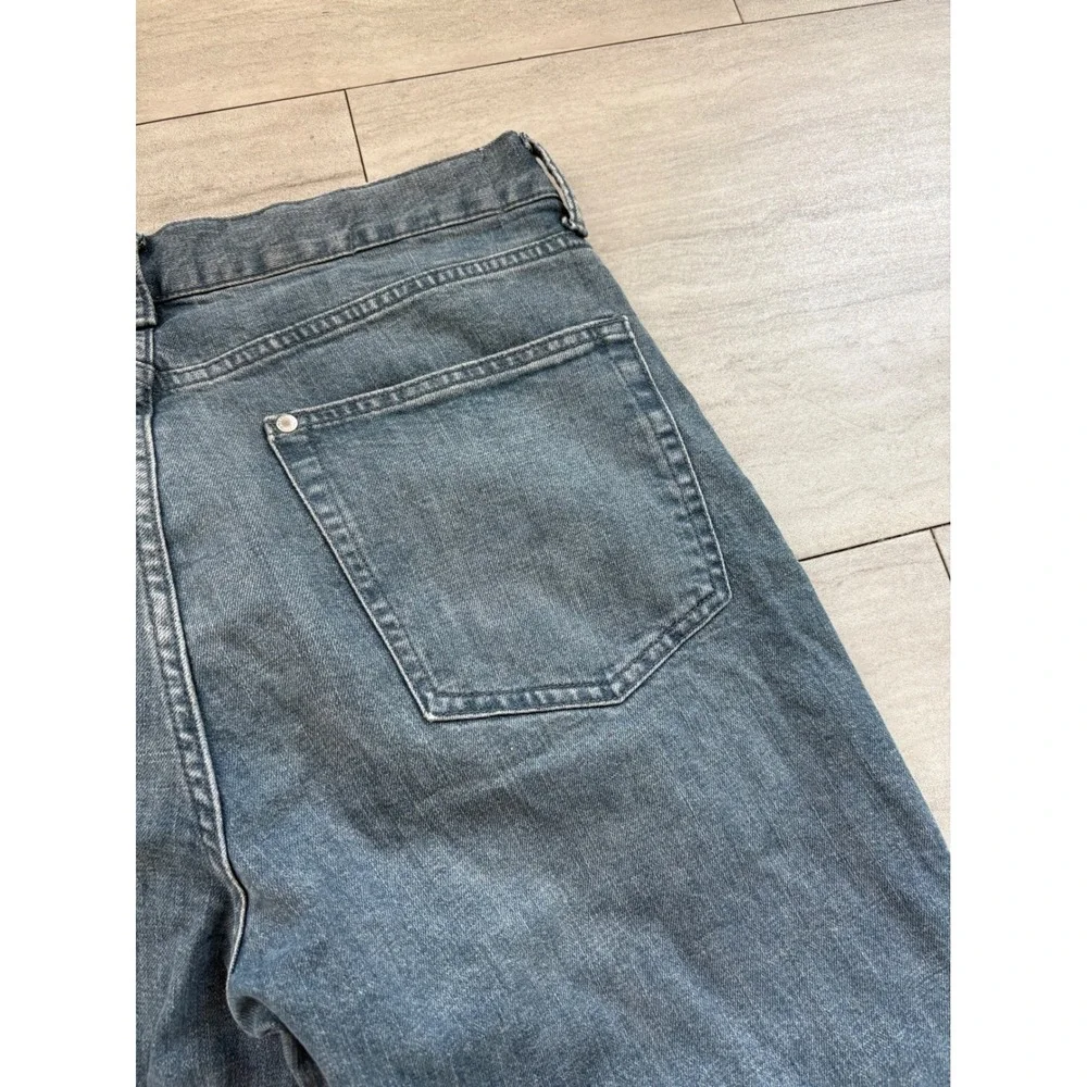 HM Mens Slim Tapered Jeans Gray Blue Denim 33x32 Cotton Blend Stretch 0974597 4